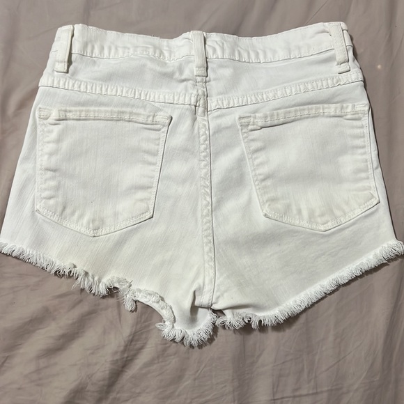 Flying Monkey White Distressed Jean Shorts - Picture 2 of 6